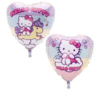 Toyland® Ballon en aluminium double face en forme de cœur Hello Kitty de 46 cm (18") - Décorations de fête pour enfants