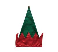 Toyland® - Bonnet elfe de Noël en feutre rouge et vert avec une clochette - Taille unique