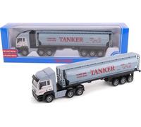 Toyland® Camion Jouet 28cm et remorque - Diecast - Modèles de Jouets et véhicules - Modèles Assortis (Camion citerne)