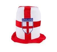 Toyland® Chapeau haut de forme Angleterre avec drapeau St Georges - Matériau en peluche douce - Déguisement Angleterre