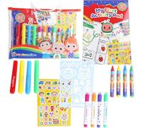 Toyland® Cocomelon Ensemble d'activités pour enfants avec portefeuille de rangement avec poignée - Activités artisanales pour tout-petits - Jouets de voyage