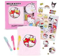 Toyland® Coffret journal intime rose Hello Kitty et ses amis - Journal intime, 3 mini-stylos gel et autocollants - Coffret cadeau papeterie fille - Agendas, journaux et carnets - 3 ans et plus