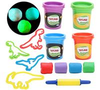 Toyland® Dino Pâte à modeler phosphorescente à partir de 3 ans