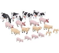Toyland® Ensemble d'animaux de la Ferme à l'échelle 1:32 - La Collection de la Ferme - Animaux de la Ferme à Collectionner (18 Vaches, PORCS ET Moutons)