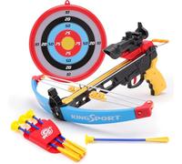 Toyland® Ensemble d'arbalètes d'extérieur - 1 arbalète, 3 flèches à Ventouse, 1 Support de flèche et 1 Cible - Jouets d'extérieur/Jardin pour Enfants