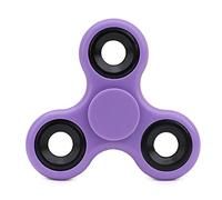 Toyland® Fidget Hand Spinner - Soulagement du Stress et de l'anxiété - 38 Motifs au Choix (Anneaux Violets et Noirs)