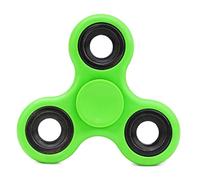 Toyland® Fidget Hand Spinner - Soulagement du Stress et de l'anxiété - Couleurs Assorties (Anneaux Vert Citron et Noir)