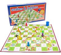 Toyland® Jeu de Serpents et échelles 9 pièces avec Plateau Pliable et boîte de Rangement - Jeux de société familiaux Traditionnels - 3 Ans et Plus