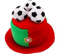 Toyland® Le Portugal Chapeau Haut de Forme Fantaisie pour Fan de Football avec Footballs 3D - Parfait pour les Fêtes D'Euro/Coupe du Monde/Football et les Célébrations Portugaises - 8 Pays Disponibles