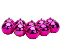 Toyland® Lot de 10 Boules de Noël Extra Larges de 100 mm - Rose Vif