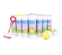 Toyland® Lot de 12 Bulles Peppa Pig avec Baguettes, Solution 60 ML et Couvercle Labyrinthe Fantaisie - Jouets pour Argent de Poche et Pochettes Surprises