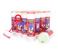 Toyland® Lot de 12 Bulles Sonic Le Hérisson avec Baguettes, Solution 60 ML et Couvercle Labyrinthe Fantaisie - Jouets pour Argent de Poche et Pochettes Surprises
