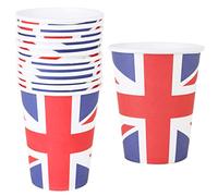 Toyland® Lot de 12 gobelets en papier Union Jack - Queens Platinum Jubilee Partyware - Vaisselle britannique