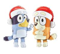 Toyland® Lot de 2 ballons de Noël Bluey de 81 cm (32") - 1 ballon Bluey et 1 ballon Bingo Ballons en aluminium à l'effigie de personnages