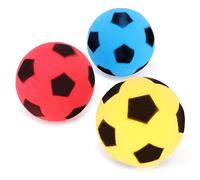 Toyland® Lot de 3 Mini-Ballons de Football colorés en Mousse Souple de 7,5 cm (3") - Jeux de Plage d'été - Jouets de Sport d'intérieur et d'extérieur