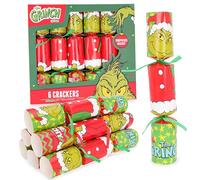 Toyland® Lot de 6 décorations de Noël luxueuses à l'effigie du Grinch (30 cm), en Vert et Rouge - Entièrement Recyclable - Un Cadeau Original - Idéal pour décorer Votre Table Pendant Les fêtes