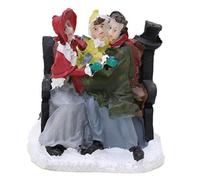 Toyland® Mini décoration de Noël en résine - Accessoires de scène de Village - Figurines de Noël (Couple et bébé)