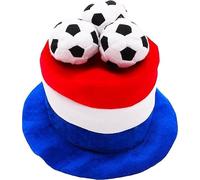 Toyland® Pays-Bas Chapeau haut-de-forme de supporter de flag football avec ballons 3D - Coupe du Monde, Euro, Fêtes déguisées à thème Pay-Bas- Taille unique adulte - 10 pays au choix