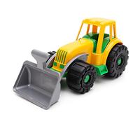 Toyland® Tracteur agricole Jaune et Vert 30 cm avec Seau Mobile - Pousser - Jouets de la Ferme