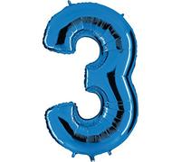 Toyland XXL Grabo Superloon numéro 3 101,6 cm, couleur : bleu, 003B-P, Taille unique