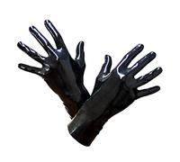 TOYLIE Paire de gants en latex sans couture noirs - XS à XL - 0,5-0,7 mm - Tenue fétiche - Fabriqué en Allemagne, Noir , L