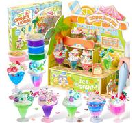Toylink Dinette Enfant, Kit Créatif Mini Boutique de Boissons, Accessoires Cuisine Enfant, Kit Cuisine, Jeu d’Imitation, Cadeau Fille Garçon 6 7 8 9 10 Ans