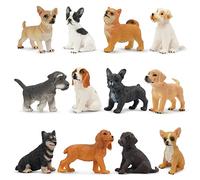 toymany Lot de 12 Mini Figurines d'animaux réalistes en Plastique - pour Noël, gâteau et Cupcake - Cadeau d'anniversaire pour Enfants