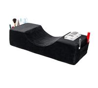 Toymay Oreiller Confortable pour Extensions de Cils, Oreiller Cervical en Mousse à mémoire de Forme pour Un Meilleur Sommeil, Coussin de greffe de Cils avec Housse en Velours Noir Amovible