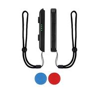 TOYMIS 2 Packs Dragonne pour Nintendo Switch, Accessoires de Remplacement avec Joystick Cap Poignet Contrôleur Élastique Réglable Contrôleur Bracelet pour Switch Joycon Joy Con Contrôleur(Rouge, Bleu)