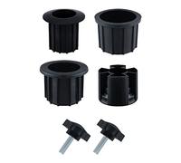 TOYMIS 6 pièces Umbrella Stand Parts, Accessoires Pied Parasol avec Fil de Serrage Bouton Noir Accessoires Parasol de Terrasse pour Table de Terrasse Balcon Arrière-Cour (Noir)