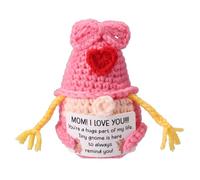 TOYMIS GNOME au Crochet, Qualité Supérieure Adorable Nain Jardin Tricoté Positif pour Maman Jouet Soutien Poupée Inspirant et Amusant Idéal pour Chambre Canapé Bibliothèque Décoration