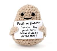 TOYMIS Mini Pomme de Terre Positive Drôle, 7,5cm Tricotée Créative Mignonne Funny Potato pour Les Cadeaux d'anniversaire la Décoration de Fête l'Encouragement