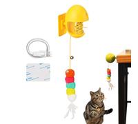 Toyo Jouet pour chat - interactifs en plumes d'intérieur - Teaser électrique d'animaux avec son - pour chats d'intérieur adulte - Avec son chirritant et queue