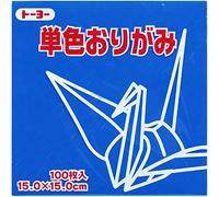 Toyo Lot de 100 feuilles de papier origami Bleu 15 cm