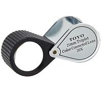 Toyo Loupe professionnelle grossissante 20 x 21 mm triple lentille Chrome