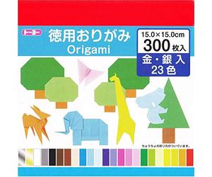Toyo Origami Paper, 23 Colors, 300 Sheets