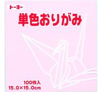 Toyo Origami Paper Single Color - Cherry Blossom - 15cm, 100 Sheets