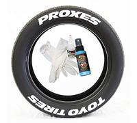 Toyo Tires Proxes - Accessoire d'appoint pour Le Marquage des Pneus - Kit De Bricolage avec Colle & Nettoyant / 17-18 inch Wheels / 1.25 inches/White / 4 Pack