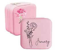 toyofmine Boite a Bijoux Personnalisée, Boite a Bijoux Fille, Boite Bijoux Voyage, Cadeau pour Petite Amie, Maman, Amie, Anniversaire, Anniversaire de Mariage