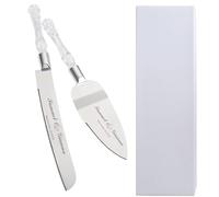 toyofmine Ensemble de serveurs de couteaux à gâteaux, couteau à couverts et pelle à gâteaux avec design,Ensemble de Couteau Et Serveur de Gâteau de Mariage (Type 7)