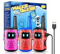 Toyokid Jouet Garçon 3-10 Ans, Spider Talkie Walkie Enfants Rechargeable, Réduction de Bruit, Digital, Multicolore