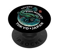 Toyosu Fish Market Tokyo Japon Fugu Souvenir PopSockets PopGrip Adhésif