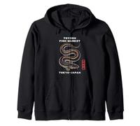 Toyosu Fish Market Tokyo Japon Unagi Anguille Kanji Souvenir Sweat à Capuche