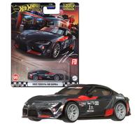 Hot Wheels Modèle de voiture Toyota GR Supra 2021 - Die Cast Échelle 1:64 - Longueur 7 cm - HRT56 - Série Boulevard 96
