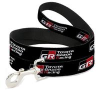 Toyota Pet Laisse pour chien avec logo Toyota Gazoo Racing GR Amérique du Nord Noir Blanc Rouge 1,2 m de long 1,3 cm de large