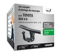 TOYOTA RAV 4 II attelage AUTO-HAK Col de cygne démontable avec outil + faisceau 7 broches - date de fabrication 06.00-11.05