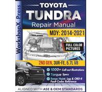 TOYOTA TUNDRA 2014-2021 REPAIR MANUAL: Beginner-Friendly DIY Guide for the 2nd Gen CrewMax, 3UR-FE, 5.7L, Non-Flex-Fuel V8 Engine, 1000+ Full-Color Repair Illustrations and Step-by-Step Instructions