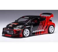 1:43 IXO Toyota Yaris Gr Pandem Rhd 2022 Black Red MOC328.22