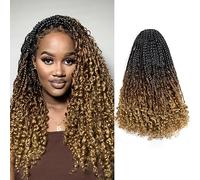 ToyoTress Boho Box Lot de 8 paquets de tresses au crochet synthétique 30,5 cm Blond Brun ombré 30,5 cm 8P