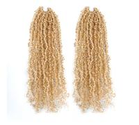 Toyotress Yanky Twist Lot de 2 paquets de cheveux tressés au crochet pré-bouclés au crochet - 20,3 cm (30 mèches/pièce) - Blond miel - F27/613-2P